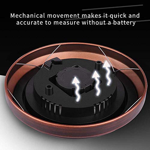 Indoor Outdoor Thermometer Hygrometer - 8" Bronze Steel Wall Thermometer Hygrometer for Patio, Wall or Decorative, No Battery Needed Hanging Thermometer