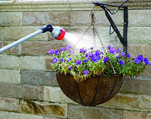 Eden 96618 Metal Thumb-Control 7-Pattern 33 in. Watering Wand | Heavy-Duty Water Sprayer for Hanging Plants, Gardens & Lawn Care, Quick Connect Set Bundle - style: Upgraded Version