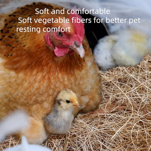 8-Piece Chicken Coop Nest Pad Set Soft and Comfortable Coconut Fiber Pads 13“ x 13” Ideal for Chicken Coops, Rabbit Cages, and Reptile Enclosures Pet Cage Nesting Pads