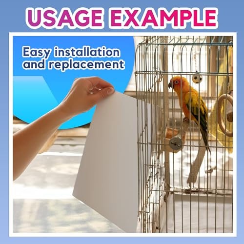 HA SHI Bird Cage Liners, 120 Disposable Newsprint Sheets, Unscented Paper for Pet Enclosures, Packing and Crafts (Standard (20" x 18")) | 120 unscented newsprint sheets, 20 x 18 in. Ink-free liners for bird cages and small pet enclosures. Trim to fit. - s