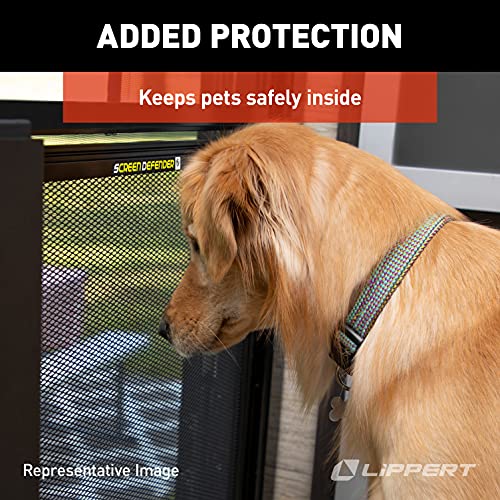 Lippert Components 859791 Screen Defender RV Entry Door Aluminum Screen Protector, 24-inch Door (20.5" Screen Kit) - size: 24-inch Door (20.5\" Screen Kit)