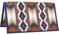 Classic Equine Woven Wool 34x38 Saddle Blanket - color: Indigo Chocolate