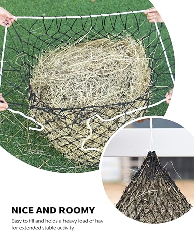 Harrison Howard Slow Feed Hay Net Horse-Black - color: Black