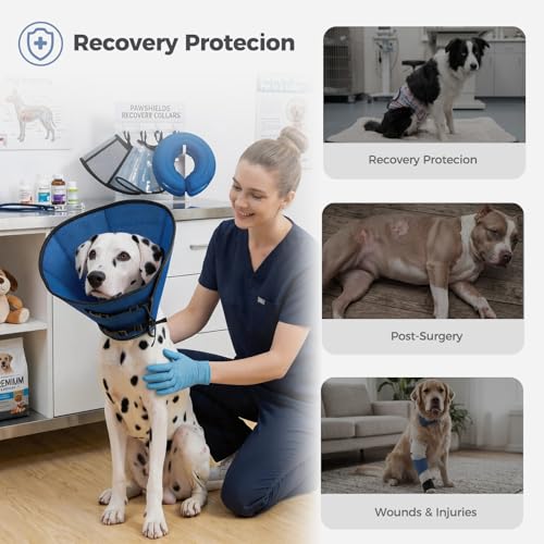 Avont 2026 Upgraded Dog Recovery Collar, Breathable Elizabethan Collar, M | Soft Dog Cone Alternative After Surgery to Stop Licking, Foldable/Adjustable/Secure-Fit for Medium Large Dogs, Blue - color: Blue, size: M Neck:(11.8"-13.8") Depth:(9.1")