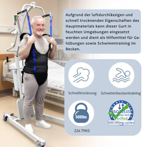 Patient Walking Sling for Standing Exercise,Lift Walking Sling Standing Aids for Patient Ambulation Training -Safety Loading Weight 550 Lbs (X-Large (Pack of 1)) - size: X-Large (Pack of 1)