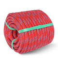 1/2in x 100ft Double Braided Arborist Rigging Rope, 48 Strands Polyester 8000LBS Heavy Duty Climbing Bull Rope for Tree Swing Rappelling Rescue Camping - size: 1/2in x 100ft, style: Red