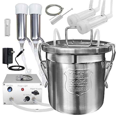 6L Goat Milking Machine (Classic Model) and Cow Milking Teat Cup Replacement (Tube Included)