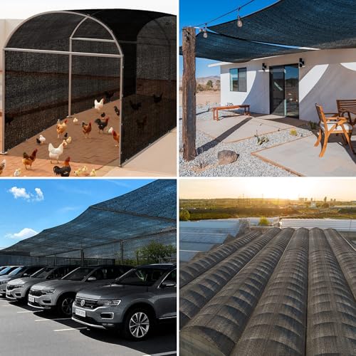 JOJOLEE 40% Sun Shade Cloth, 20x30FT Shade Net Mesh Tarp with Grommets, Black Sunblock Cover for Outdoor Patio Plants, Pergola, Greenhouse, Chicken Coop, Backyard, Balcony - size: 40%-20 x 30FT