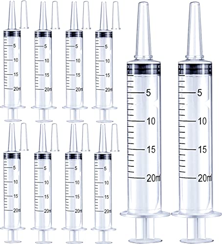 20ml Plastic Syringe for Liquids, Oral, Scientific Labs, Measuring, Dispensing, with Cap- 10 Pack 20ml Syringes - style: 20 ml