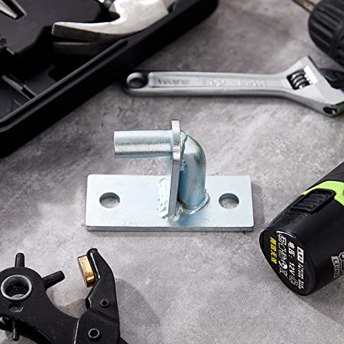 Dunzy 4 Pcs Wall Mount Gate Hinges, Heavy Duty Wall Plate Hinges for Farm Gates, Mount Gate Hinge with 5/8 Hinge Pin Outdoor Chain Link Fence