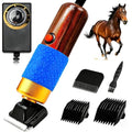 Horse Clippers 200W, Professional Animal Grooming Clippers with 2 Blades, 10ft Cord, Stepless Speed, Low-Noise Electric Clippers for Horses Sheep Goats Dogs
