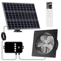 Ereto 15W Dual Solar Powered Fan with programmable Remote with 3 Mode | Aluminium Intake & Exhaust Fan with Timer for Chicken Coop, Shed, Greenhouse, Cabin & Attic