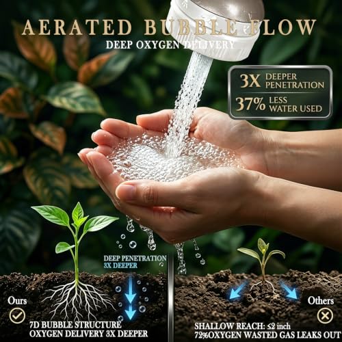 Garden Hose Nozzle Heavy Duty Metal Water Hose Sprayer | Heavy Duty Metal Spray Nozzle With Thumb Control. Japanese-style Design & 8 Spray Patterns For Different Blooming Seasons - color: Beige