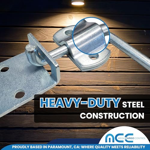 4 Pack Straight Security Latches for Wood and Metal Stakes - Secure Stake Body, Trailer, Tie Downs Straight - size: Set of 4