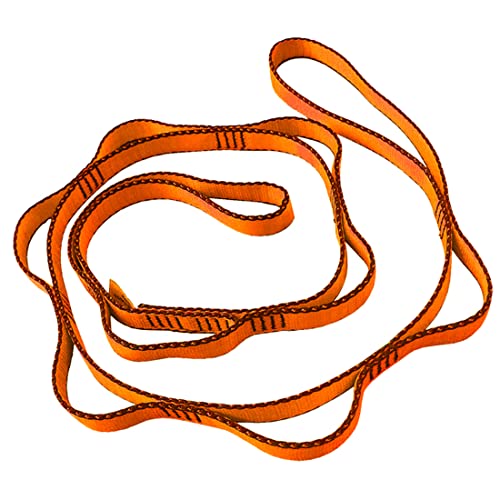 53 Inches Nylon Daisy Chains Rope Climbing Lanyard Straps Looped Strong Slings 23 kN Aerial Yoga Webbing - color: 1PC Orange