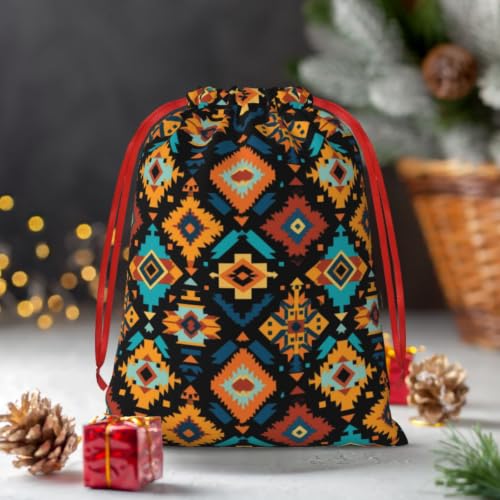 KzgtY Aztec 2PCS Gift Bags with Drawstring, 16 x 12 Inch Reusable Present Sacks for Christmas,Brithday, Holidays,Parties & Gift Packaging - color: Aztec