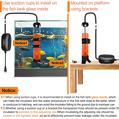 brine Shrimp Hatchery， brine Shrimp Eggs Incubator Kits,Multifunctional Artemia Hatchery with air Pump,Live brine Shrimp net,Feeder,storagerand and Large Clip(Set of 20pcs)