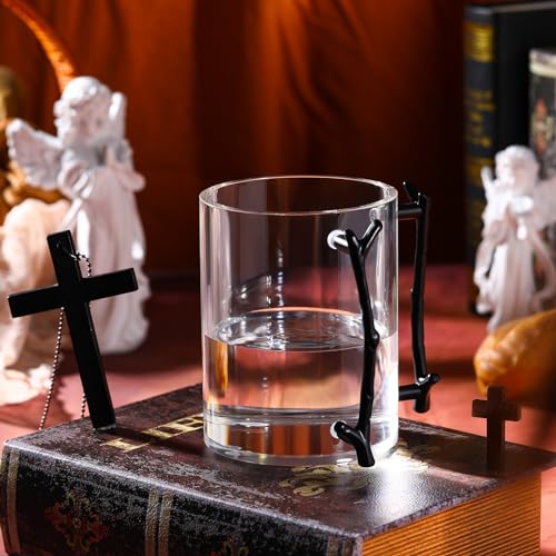 Dingion Judaica Hand Washing Cup for Netilat Yadayim,Black Handle | Clear Acrylic Judaica Hand Washing Cup Stable Dual Black Handles 5 Inch Netilat Yadayim Cup Traditional Jewish Ritual Kohanim - color: Black Handle