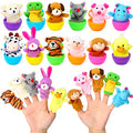 12pcs Easter Eggs Filled with Finger Puppets | for Easter Basket Stuffers, Easter Eggs Hunt, Easter Party Favor, Easter Gift for Kids - style: 12pcs