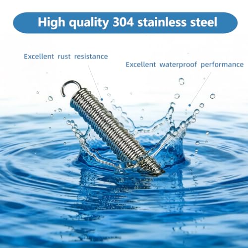 6pcs EExtension Springs with Hook Ends 6.5inch xtension Springs,0.03"x0.4"x6.5" 304 Stainless Steel - size: 0.03"x0.4"x6.5"