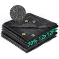 Kesfitt 70% Shade Cloth 12x12 ft, Breathable HDPE Mesh Sun Shade Tarp for Garden & Greenhouse, UV Resistant Outdoor Shade Fabric with Copper Grommets for Plants, Patio, Yard - size: 12ftx12ft, style: 70% Shading Rate