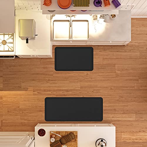 NewLife by GelPro Designer Comfort Mat Bundle -20 x 32 and 20 x 48, Charcoal