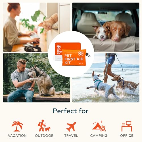 ARCA PET Dog First Aid Kit - Pet Emergency Kit - Water Resistant High Visibility Reflective First Aid Pouch Dog Camping Essentials for Hiking, Backpacking, Sports, Hunting - size: Ready-Go Pouch