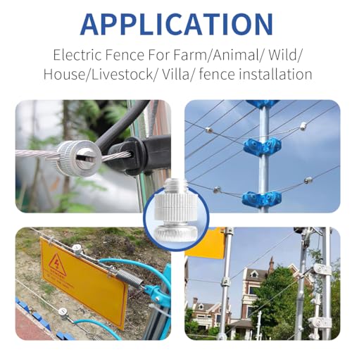 Electrical Fence Connector Aluminium Alloy Wire Join Clamp Split Bolt Joint Clamp Wire Connector for Electric Fence Wire,32Pcs - size: 32PCS
