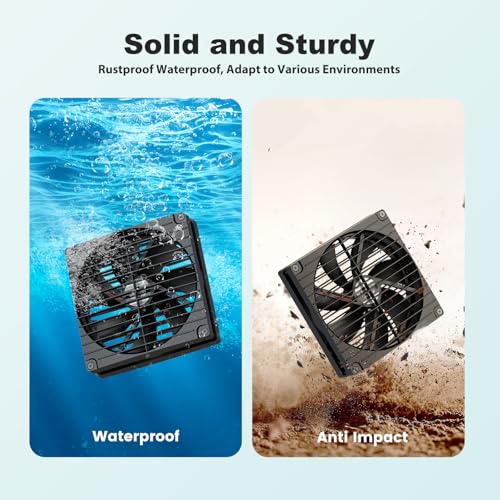 7.5" Solar Chicken Coop Fan 2 Pack, 15W x 2 Solar Powered Greenhouse Fan, Solar Exhaust & Intake Fans Outdoor Waterproof, for Doghouse Shed Pet Air Circulation Ventilation Cooling, No Battery - size: 7.5" Fan 2 Pack