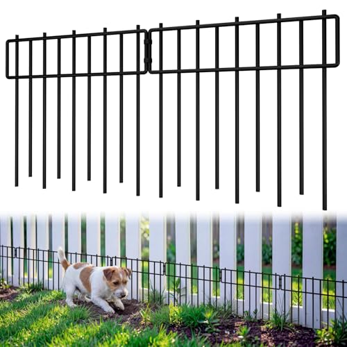 HIHADUUM 20.57ft Animal Barrier Fence - 1.2" Gap & 3.75mm Heavy-Duty Garden Fence Animal Barrie Rustproof No Dig Fence Panels for Dig Dog Fence Outdoor for Yard, Garden Fencing & Garden Edging Border - size: 20.57 ft(L) X 13 in(H), 19 Pack