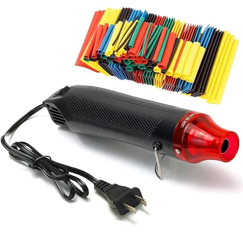 Heat Shrink Tubing Kit - 2:1 Shrink Ratio,328Pcs Wire Shrink Wrap Tubing and 300W Mini Heat Gun - for Shrink Wrapping, Wire and Cable Repair, Hand Crafts
