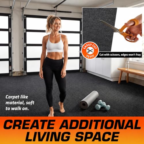 Armor All Garage Floor Mat (20' x 7'4"), Waterproof Garage Flooring, Absorbent, Premium Oil Spill Resistant Garage Pad, Durable, Protects Surfaces (Includes Double Sided Tape) (USA Made) - size: 7'4" x 20' (Rectangular)