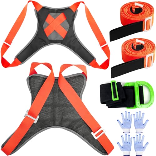 Moving Straps,Adjustable Shoulder Furniture Moving Lifting Strap Easily and Safely for 2 Movers Moving Furniture, Appliances, Mattresses,Heavy Duty up to 800 lbs | Easily and Safely for 2 Movers Moving Heavy Furniture, Appliances, Mattresses,Heavy Duty up