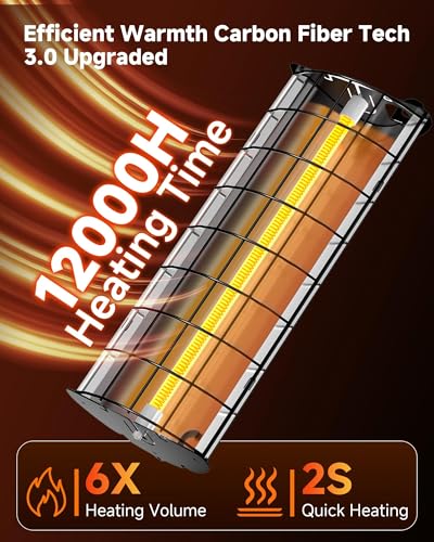 Chicken Coop Heater 400W Adjustable Heat Lamp Extended Large Brooder Heater for Chicks UL Passed Carbon Fiber Bulb Indoor Livestock Pets Warmer in Winter Rabbit Dog