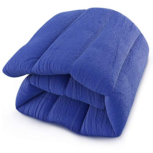 XL Microwavable Heating Pad with Cover Releases Moist Heat for Back Pain | ComfortCloud Natural Moisture from Weighted Microwave Heat Pad for Pain Relief, 13x22” with Washable Cover, Weighted 6 lbs - color: Blue