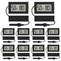 10Pcs Mini Digital Thermometer Hygrometer Gauge Indoor with Probe Sensor LCD Display Meter Temperature Humidity Fahrenheit or Celsius Meter for Incubator Plant Tank Garden -℉ - size: 10 PCS