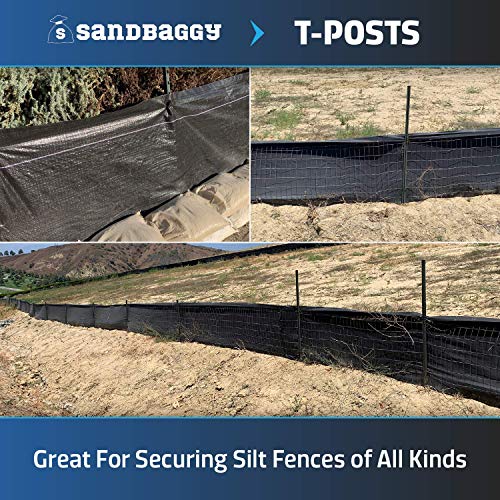 Sandbaggy Green Fence T-Post 5 Feet Length - for Securing Fencing or Safety Fence (800 Posts)