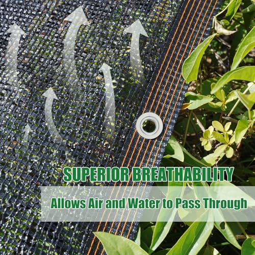 Shade Cloth for Garden 10 * 13FT, 40% Sunblock Mesh Tarp & Outdoor Sun Shade with Grommets, Sun Shade Outdoor Cover, Plant Covers Freeze Protection for Greenhouse, Kennel, Lawn, Patio Blank - color: 40blank, size: 10*13FT
