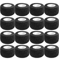 Self Adhesive Bandage Wrap,1 Inch Black Cohesive Bandages, Vet Wrap | CIYAGPOOU 5 Yards 16 Pack Elastic Flexible Tattoo Sports Tape Bulk for First Aid Supplies - color: 1 Inch Vet Wrap (16 Pack Black)