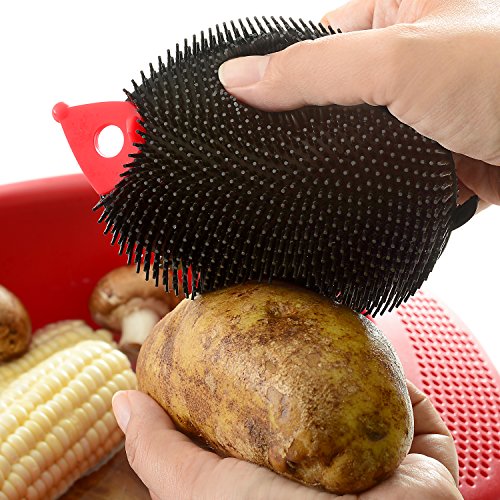 Norpro Hedgehog Silicone Dish Brush - color: Black (Hedgehog)
