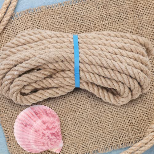 Jute Rope,5/8 inch x 100 FT Natural Twisted Manila Heavy Duty Hemp Ropes for Crafts,Swing for Tree,Gardening, Bundling, Hammock, Nautical, Tug of War, Railings, Home Decorating - size: 5/8 inch x 100 FT
