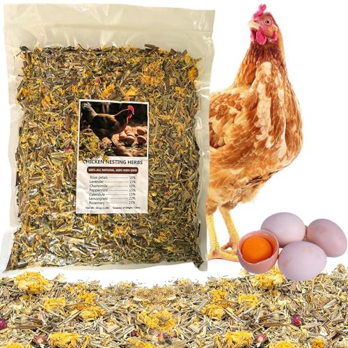 20 Oz Chicken Nesting Herbs Vacuum-Packed (1.25lb) - Natural 7 Dried Herbs for Chicken Coop Freshness, Promote Egg Laying, Hen Treats for Coops - Nesting Box Herbs