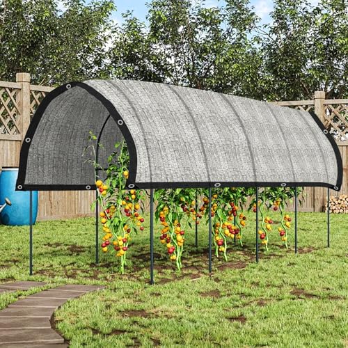 Shade Cloth-80% Aluminum Sunblock Neting,Durable Mesh Tarp with Grommets,Shade Cloth for Garden,Car, Outdoor Pergola,Greenhouse,Chicken Coop and Dog Kennel(Silver) - size: 6.5×12FT