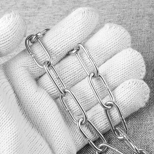 39Ft Stainless Steel Chain, 1/8 inch Heavy Duty Chain, Hanging Chain for Hanging Clothing?Decorations?Chair, securing Gates and Fences, anchoring Camping Equipment and More.by Genhakon - size: 39Ft 1/8 inch
