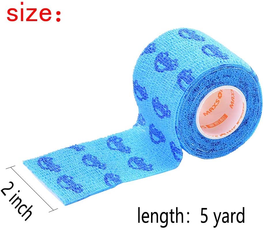 Stmandy Vet Tape wrap, wrap Bandage 2 inch 12 Rolls,Adhesive wrap Bandage for The Person or The Pets (cat,Dogs,Horse and Other Animal) who was injure or Have Wounds (Cartoon 12pcs) - size: 12rolls*2 Inch
