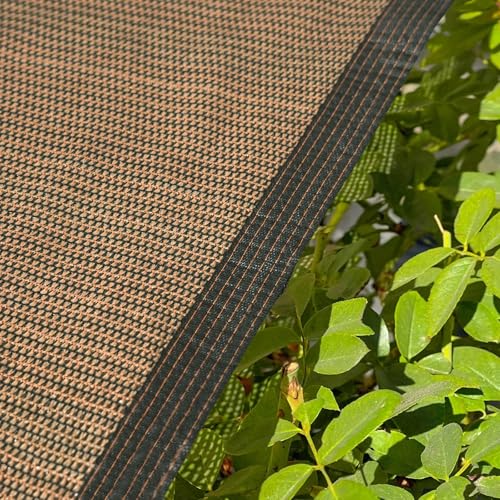 Shade Cloth for Garden 10 * 20FT, 70% Sunblock Mesh Tarp & Outdoor Sun Shade with Grommets, Sun Shade Outdoor Cover, Plant Covers Freeze Protection for Greenhouse, Kennel, Lawn, Patio Brown - color: brown, size: 10*20FT