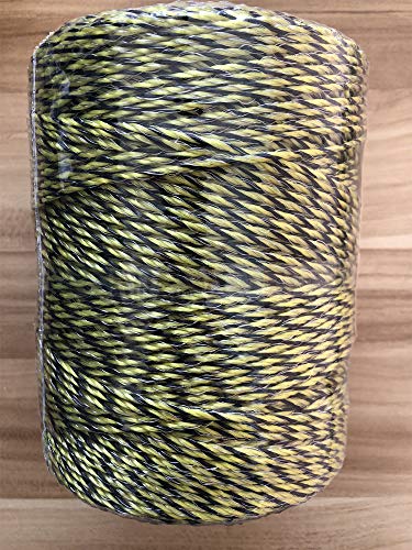 Electric Fence Polywire 1312 Feet，400 Meter，6 Stainless Steel Strands for Reliable Conductivity and Rust Resistance，Portable Electric Fence Rope - size: 1312 Feet/400Meters