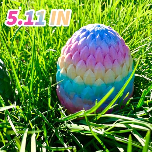 5 Pcs，12" 3D Printed Rainbow Dragon Eggs,Dinosaur Egg,Crystal Dragon Toys,Snake Eggs, Animals,Fidget Toy,Desk Executive Toy，Easter Eggs Basket Stuffers,Toys for Boys Kids Teen 5-7 4-6 8-12 - color: Tt-02