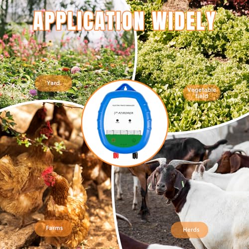 Electric Fence Charger - Multi-Powered, 8 kV, 0.5 Joules Output Energizer, Ideal for Livestock, Pet, Poultry, Gardens, Orchards Protection - Up to 5-Mile Range