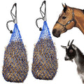 Majestic Ally 2 pcs Ultra Slow Feed 1.5"x1.5" Holes 40” Hay Net for Horses and livestocks (Royal Blue) - color: Royal Blue